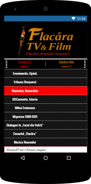 01-FlacaraTV-versiunea tel mobile Meniu 1-stanga-final